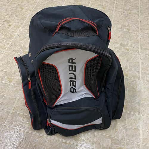 BLACK/RED BAUER BACKPACK HOCKEY BAG