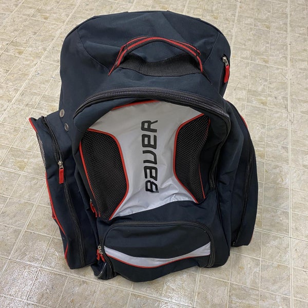 BLACK/RED BAUER BACKPACK HOCKEY BAG