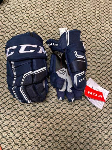 Blue New CCM Qlt 14" Pro Stock Gloves