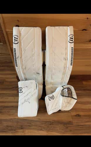 White Used 34" Regular Ritual G4 Senior Goalie Full Set