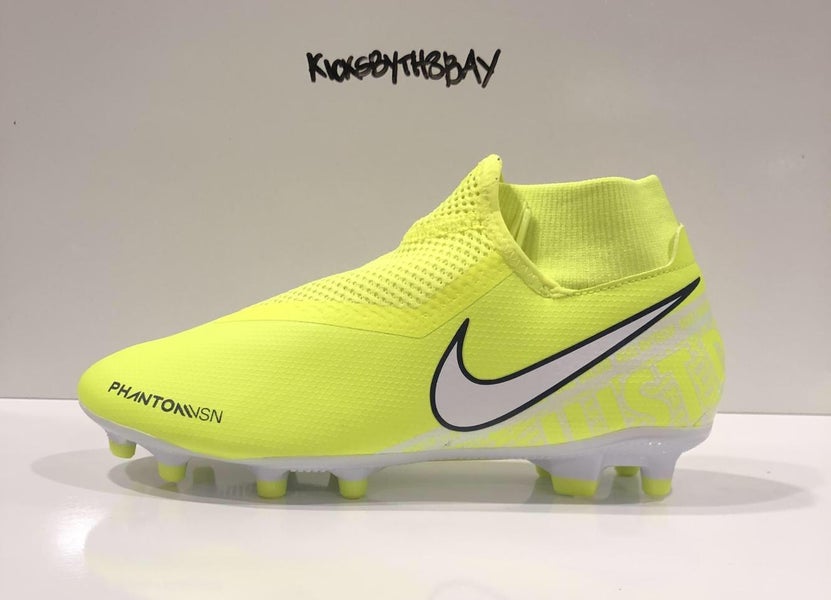 Nike Phantom Vision Academy DF FG Soccer Cleats Volt AO3258-717 Men's size 6.5