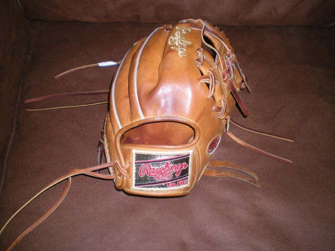 Used Rawlings Right Hand Throw Heart of the Hide horween custom gold labels Baseball Glove 11.5"