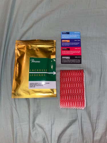 New Throne Lacrosse Legends Red Fiber Mesh