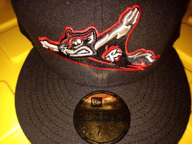MiLB Richmond Flying Squirrels Black New Era 7 5/8 Fitted On Field Cap Eastern League AA Giants