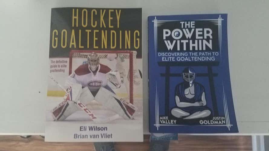 2 hockey goalie books