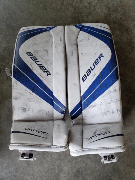 Blue Used Junior 23" Bauer Vapor X700 Goalie Leg Pads