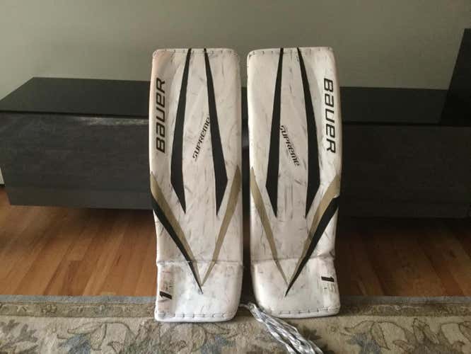 Used Senior 35" Bauer Supreme 1S Goalie Leg Pads