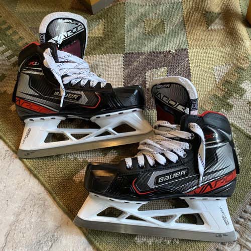 Used Bauer Vapor X2.7 Regular Width Size 6.5 Hockey Goalie Skates