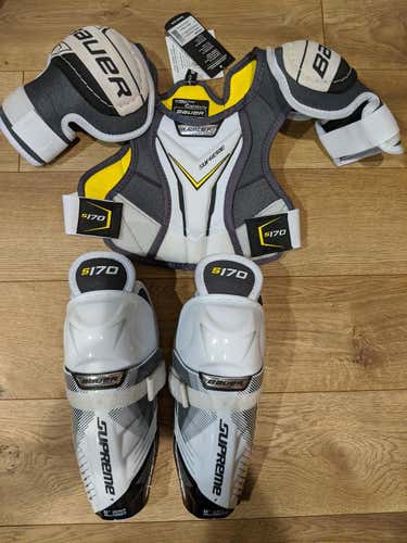 New Bauer Supreme S170 Shin Pads and Should pads