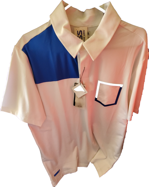 White Used Adult Men's Large Adidas Shirt