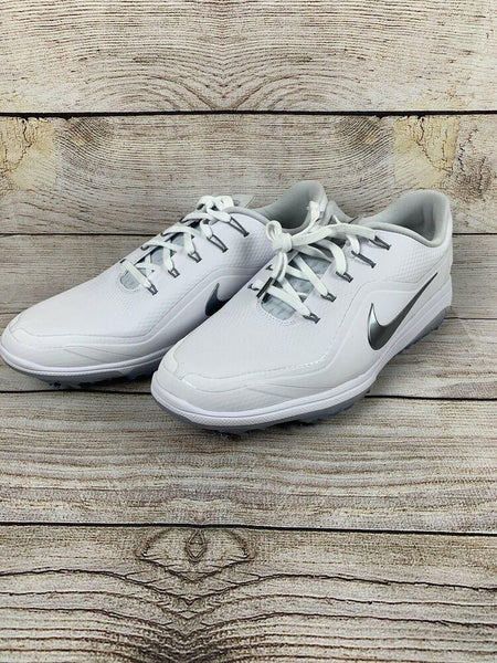 Nike Men's Size 11 White Metallic Grey React Vapor 2 Golf Shoes BV1135-101