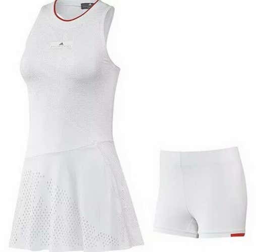 Adidas Women's Stella McCartney Tennis Dress/Shorts set EA3118 White Sz Large