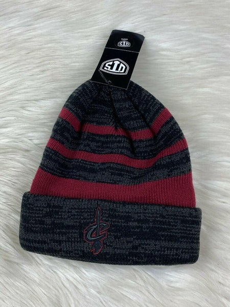 Cleveland Cavaliers NBA Cuff Knit Embroidered Winter Beanie Hat Blacked Out Logo