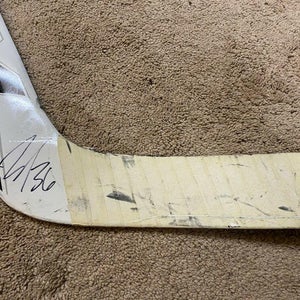 JOHN GIBSON 11-25-15 Signed Anaheim Ducks Game Used PHOTOMATCHED Stick NHL COA