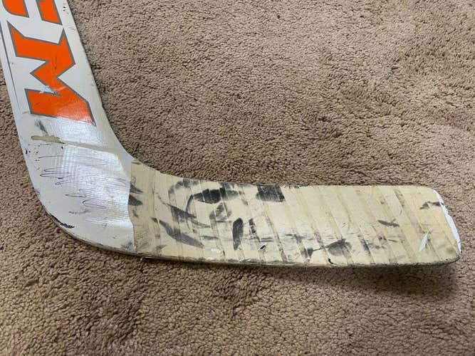 JOHN GIBSON 2-20-17 Signed Anaheim Ducks Game Used PHOTOMATCHED Stick NHL COA