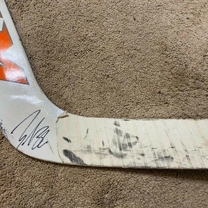 JOHN GIBSON 4-26-17 4-28-17 Signed Anaheim Ducks PHOTOMATCHED Game Used Stick