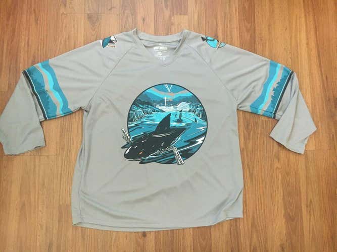San Jose Sharks NHL SUPER AWESOME OPEN WATER Size Medium 2020 SGA Hockey Jersey!