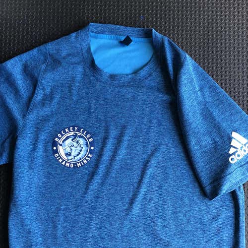 Adidas KHL Dinamo Hockey Blue Men's Medium Workout Gym Shirt