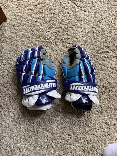Purple Used Player's Warrior Regulator 13" Lacrosse Gloves