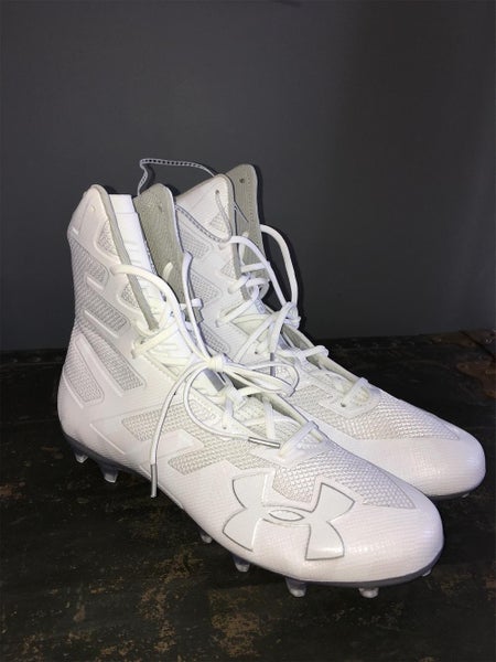 NEW White Men's Under Armour HIGHLIGHT Football Cleats