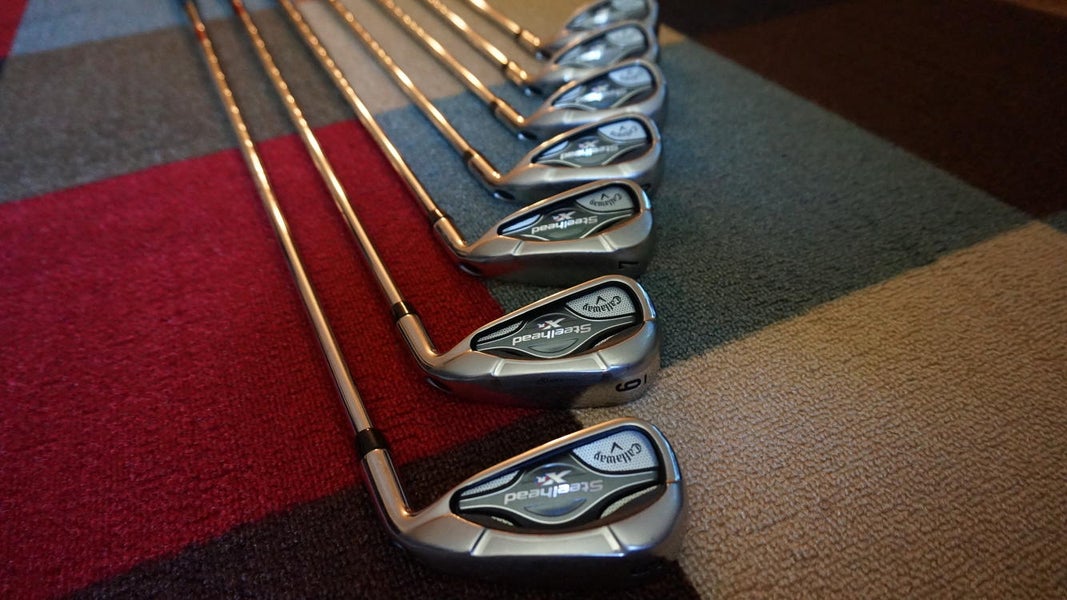 Used Men's Callaway Right Handed Steelhead XR Iron Set Stiff Flex Steel Shaft