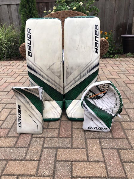 Green Used 35" Regular Supreme 2S Pro Stock Goalie Full Set