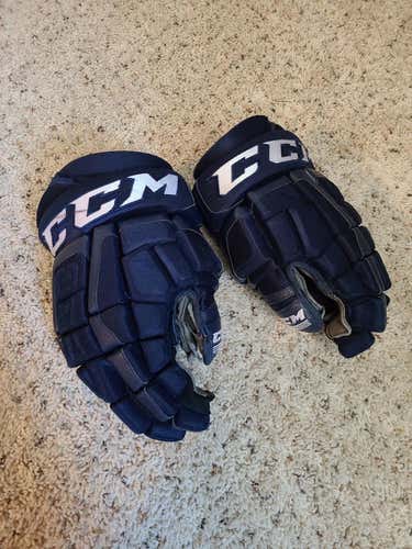 Blue Used Senior CCM Pro Model Gloves 13" Pro Stock
