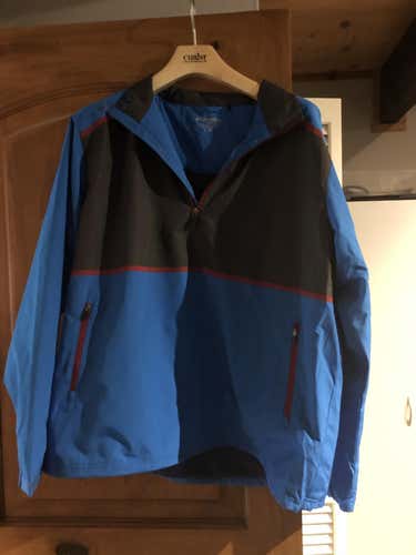 Blue Used Adult Men's XL Columbia Jacket with half zip