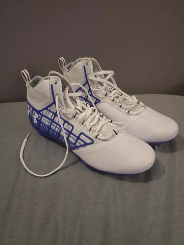 White / Blue sz 10.5 Under Armour Banshees