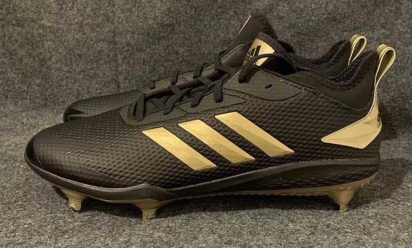 Adidas Men’s Adizero Afterburner V Baseball Cleats CG5223 Black Gold  Size 12.5