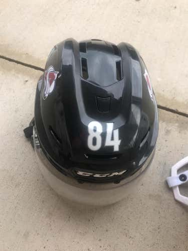 Black Used Medium CCM Resistance Pro Stock Helmet Colorado Avalanche