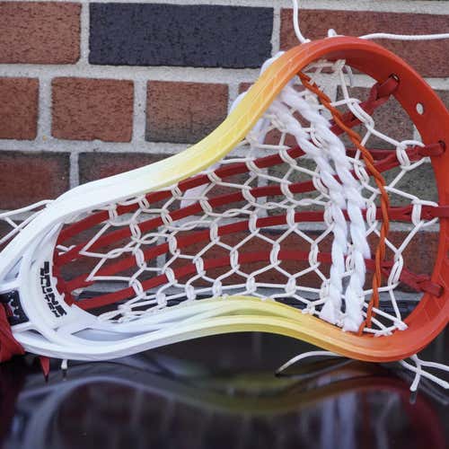 New Custom Strung And Dyed Clutch 4X Lacrosse Head With Traditional Pocket