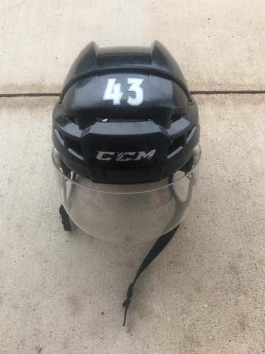 Black Used Medium CCM Vector V08 Pro Stock Helmet Colorado Avalanche Stock