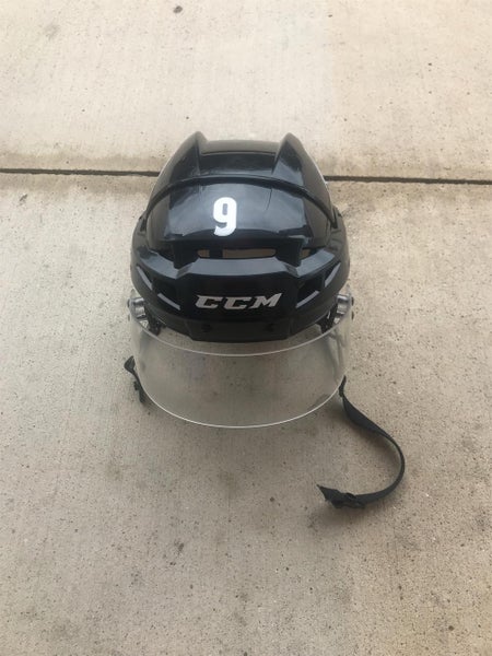 Black Used Medium CCM Vector V08 Pro Stock Helmet Colorado Avalanche Stock