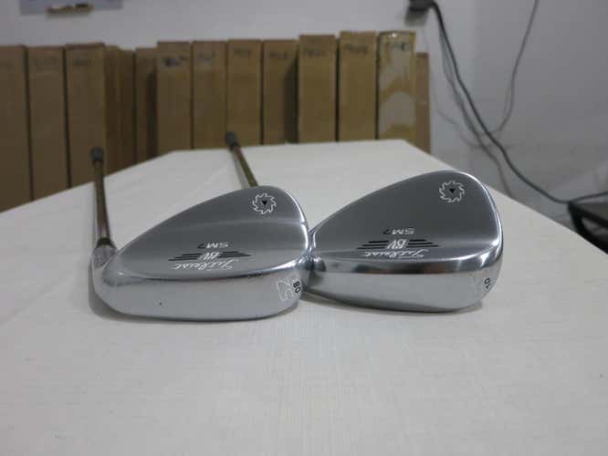 Titleist Vokey SM7 Tour Satin Chrome Wedge Set - 52* - 56* - Dynamic Gold Steel