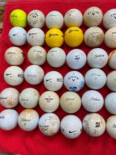 36 Dirty But Still Playable Golf Balls