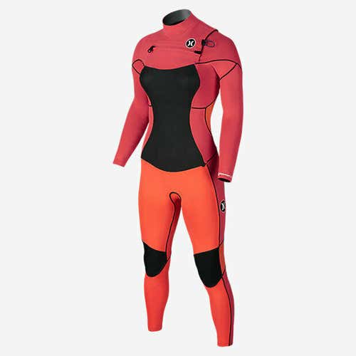 $380 Womens Hurley Phantom 202 Full Suit Wetsuit Lava Glow Size 8 + Garment Bag