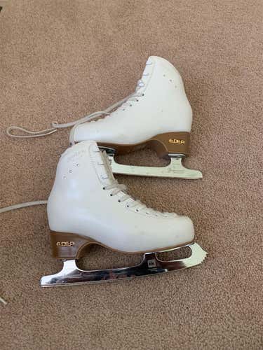 White Used EDEA Overture 235 (4US) Figure Skates