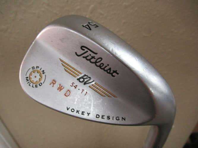TITLEIST VOKEY SPIN MILLED CHROME 54* GAP WEDGE DYNAMIC GOLD STEEL WEDGE FLEX