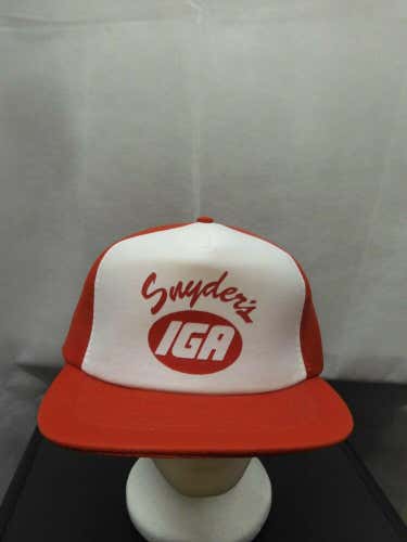 Vintage Snyder's IGA Grocery Store Snapback Trucker Hat Sportcap