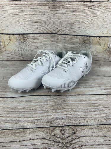 Under Armour Lax Finisher MC Lacrosse/Field Hockey Cleat White Women Size 10