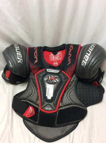 Used Bauer 1x Lite Md Ice Hockey Shoulder Pads