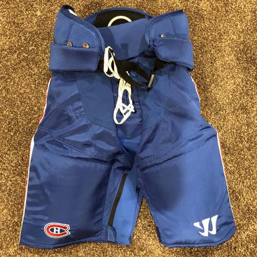 Montreal Canadiens Blue Senior New Medium Warrior Covert QRE Pro Hockey Pants Pro Stock