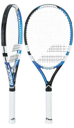 New Babalot Tennis Racquet Max Drive 110 White Blue 117422 Grip 4 3/8 Racket