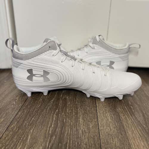 Men’s Under Armour Nitro Sz 13 White Football Cleats