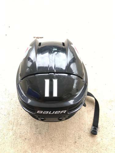 Black Used Small Bauer 4500 Pro Stock Helmet Colorado Avalanche Stock