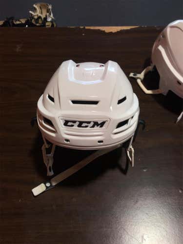 White New Medium CCM Resistance Pro Stock Helmet Colorado Avalanche Stock