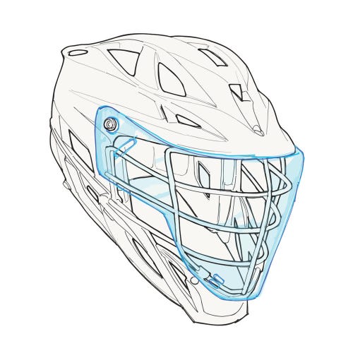 Cascade Lacrosse Adult Face Shield 3 - Pack (NEW)