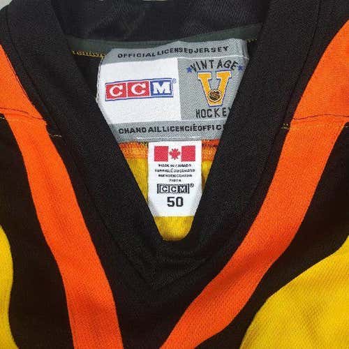 Vancouver Vintage Smyl Yellow New Adult Men's Size 50 CCM Jersey