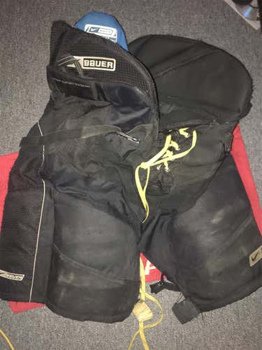 Black Used Large Bauer Supreme One90  Hockey Pants